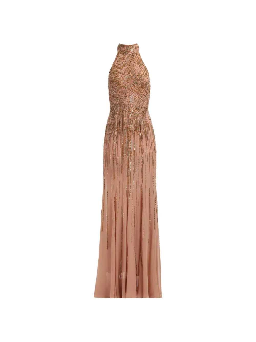 Elie Saab bead-embroidered halterneck maxi dress