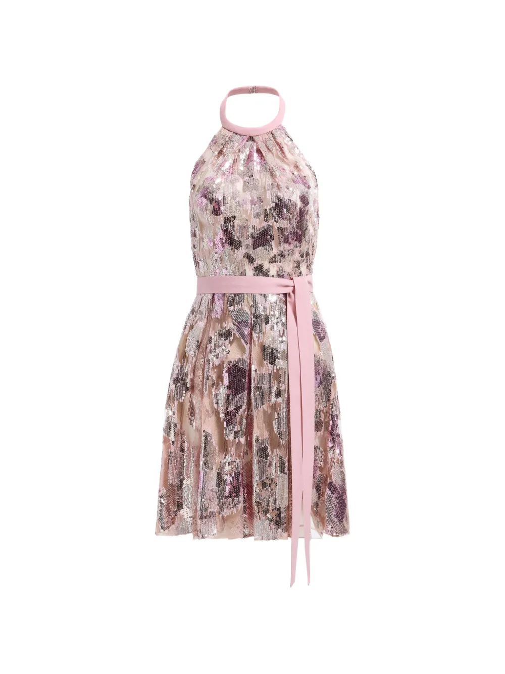 Elie Saab sequin-embellished halterneck mini dress