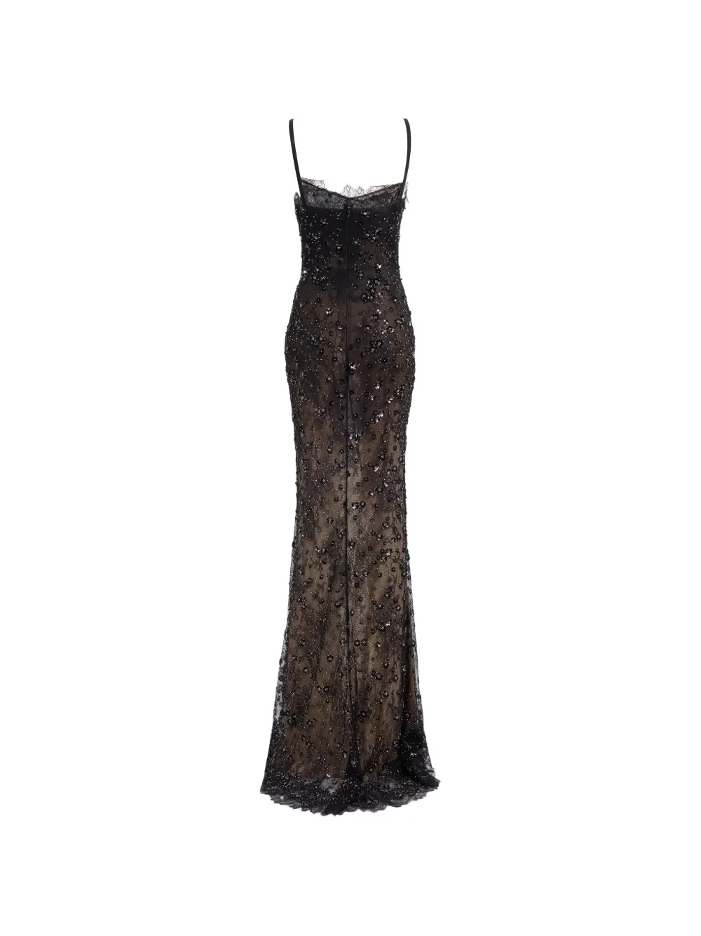 Elie Saab Maxi-jurk verfraaid met pailletten Zwart
