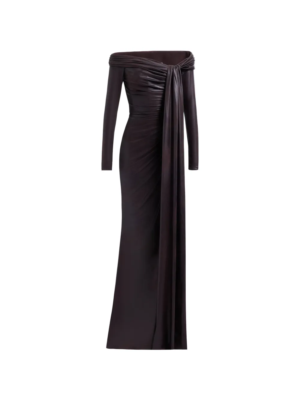 Elie Saab off-the-shoulder draped maxi dress