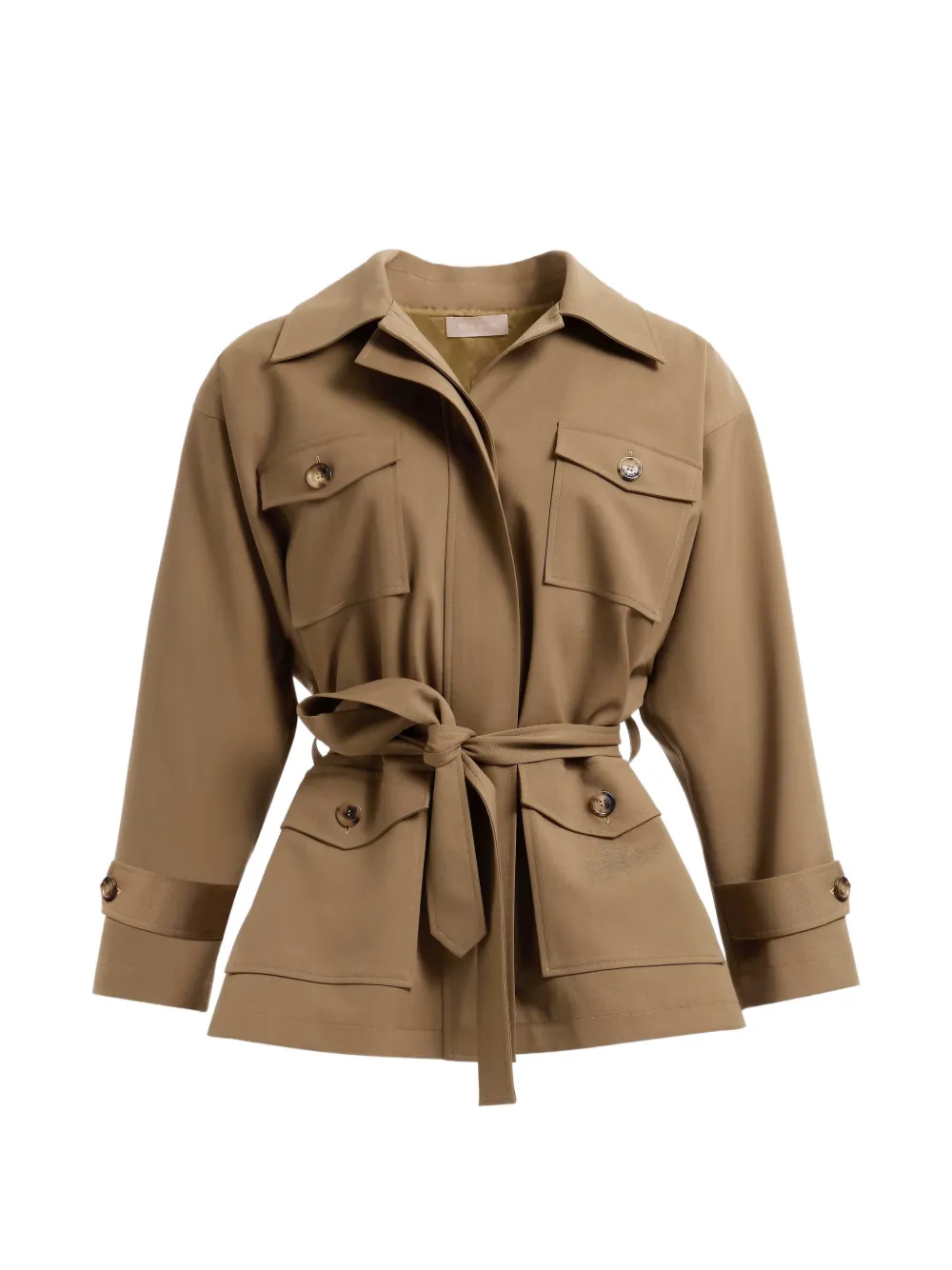Elie Saab belted multi-pocket jacket
