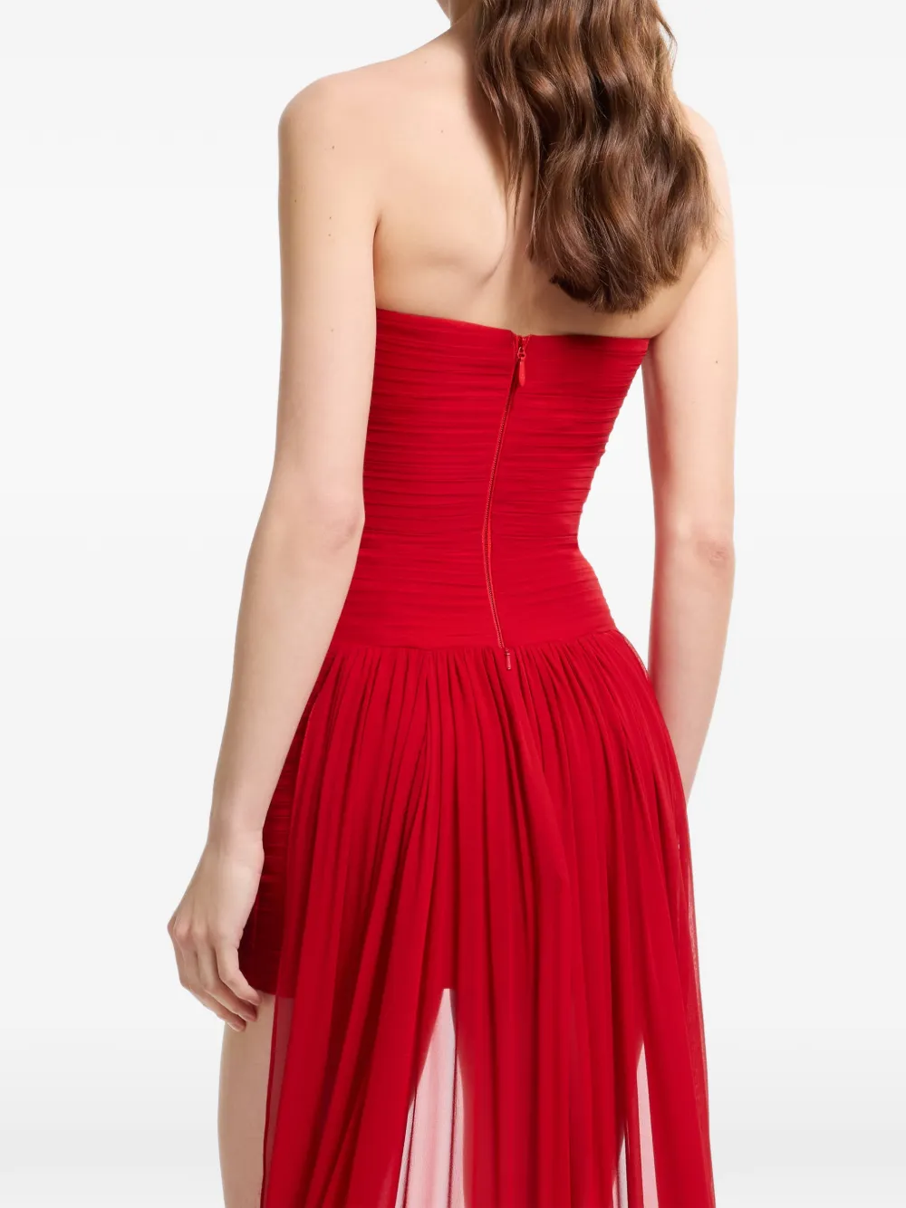 Elie Saab Gedrapeerde mini-jurk Rood