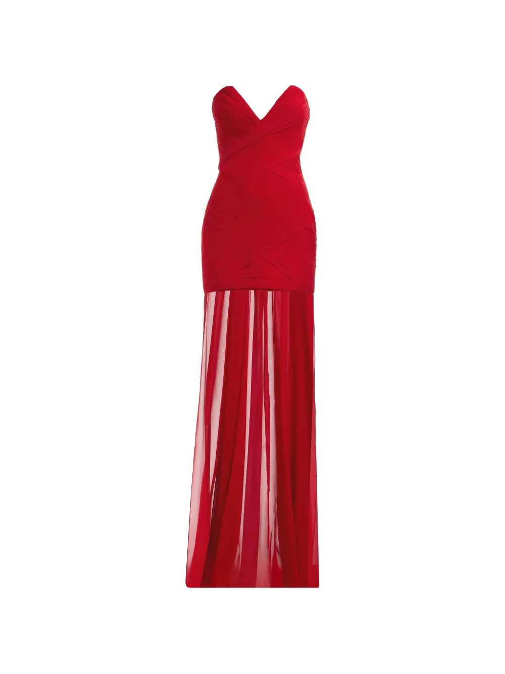 Elie Saab strapless draped mini dress