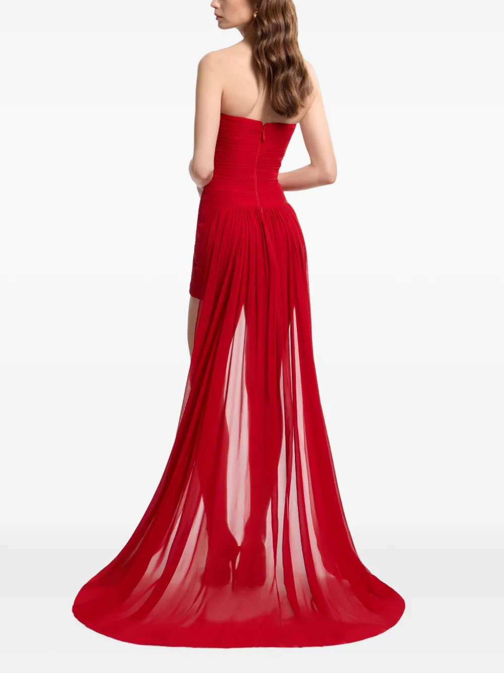 Elie Saab Gedrapeerde mini-jurk Rood