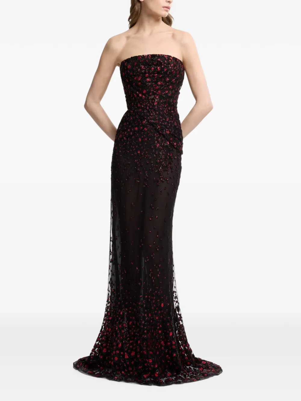 Elie Saab Jurk verfraaid met pailletten Zwart