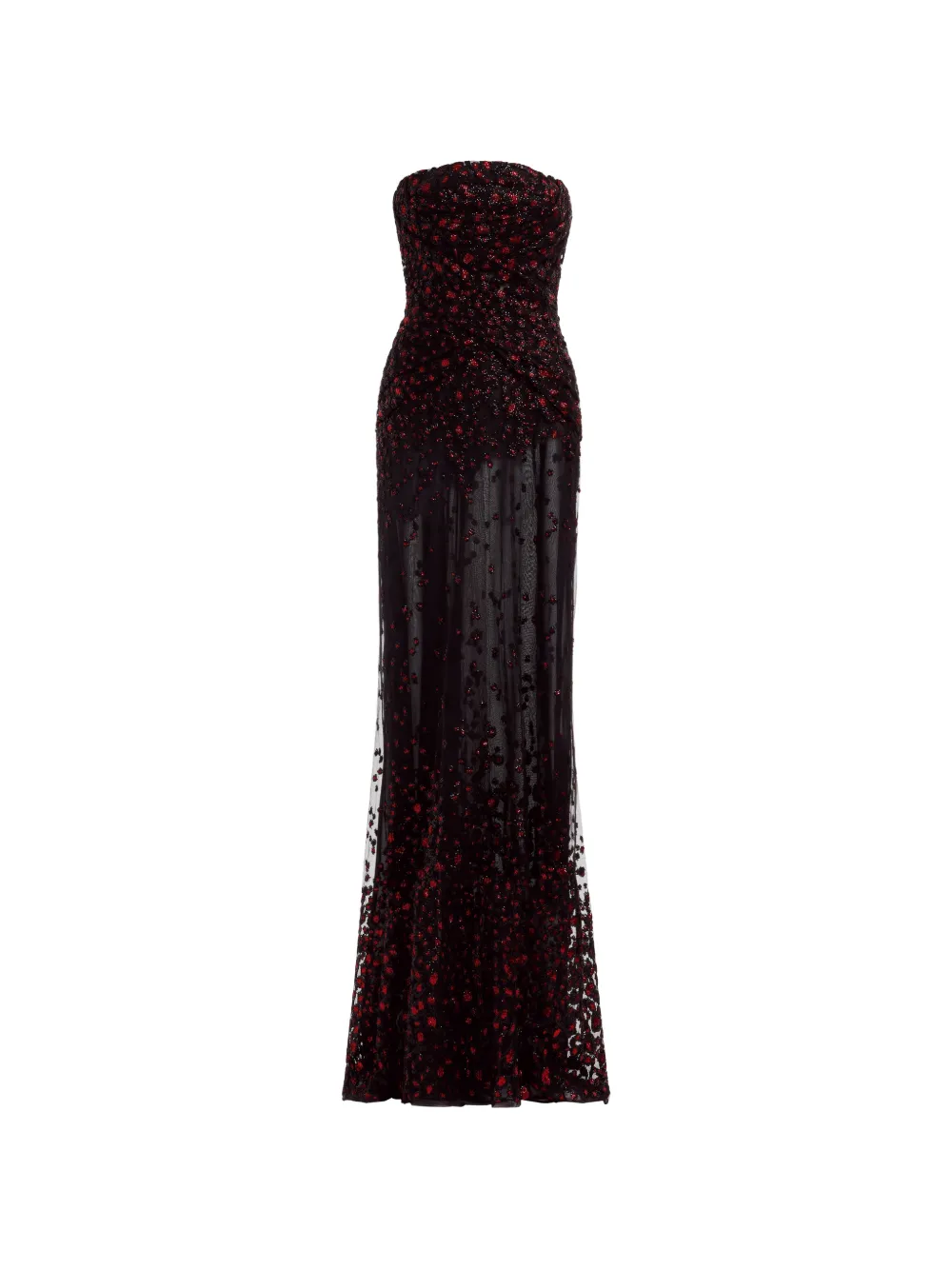 Elie Saab sequin-embellished strapless maxi dress