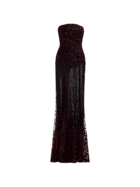Elie Saab sequin-embellished strapless maxi dress
