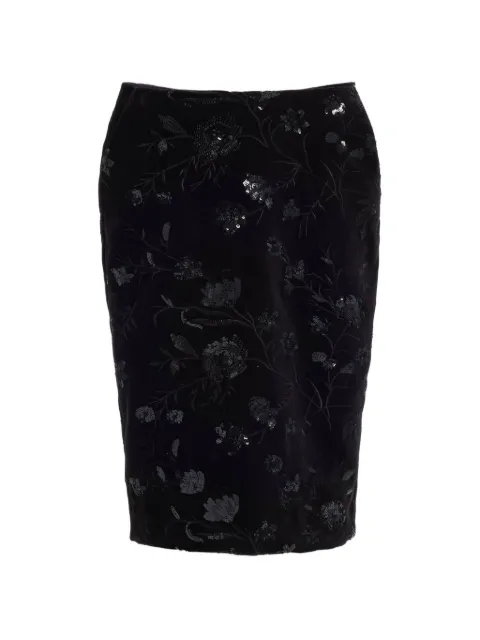 Elie Saab falda midi estilo lápiz con detalles bordados