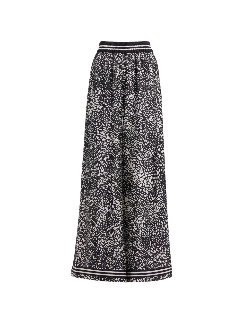 Elie Saab dot-print silk trousers