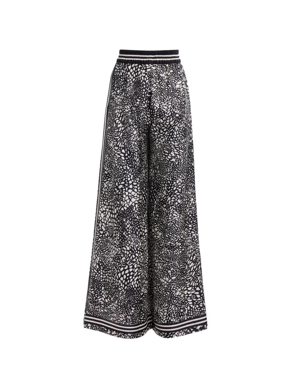 Elie Saab Zijden broek met stippen Zwart