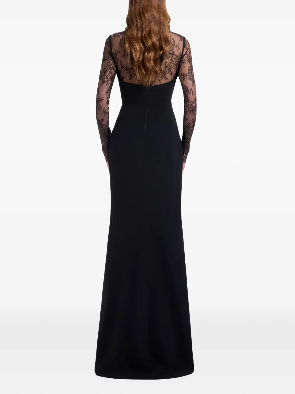 Elie Saab Maxi-jurk met kant Zwart