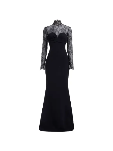 Elie Saab lace-panelled maxi dress