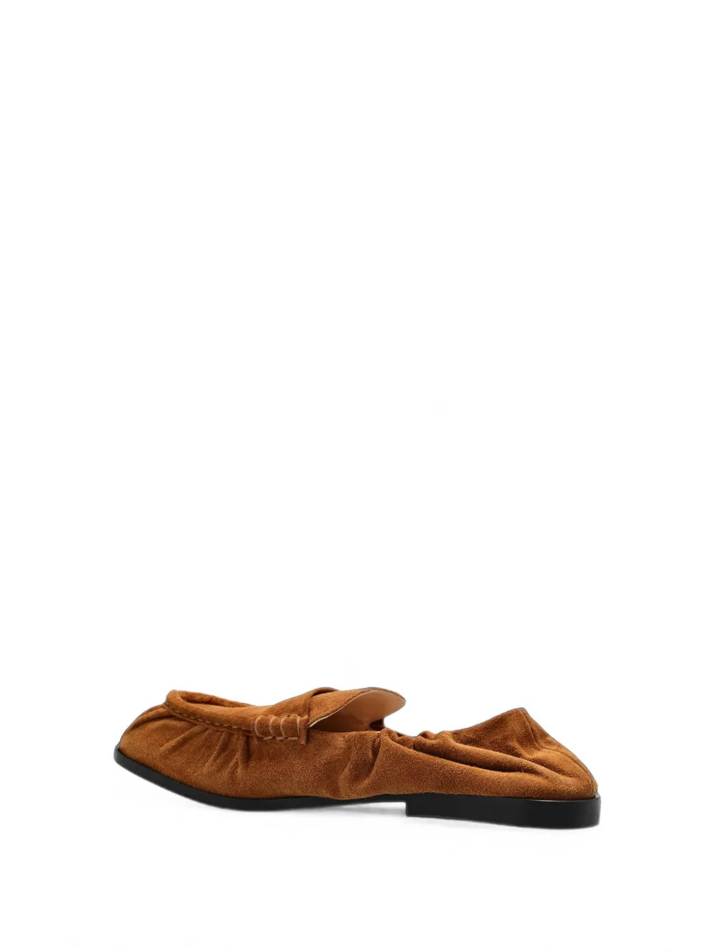 Kenzo Citygram ruched leather loafers Bruin