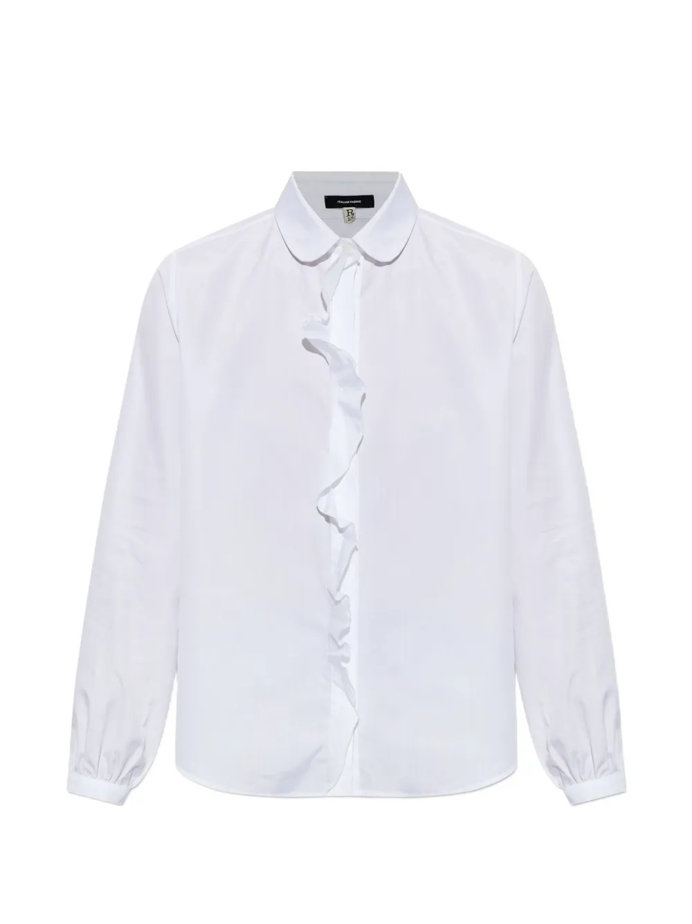 R13 ruffle-trim Peter Pan-collar shirt