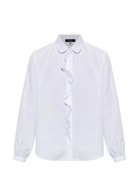 R13 ruffle-trim Peter Pan-collar shirt