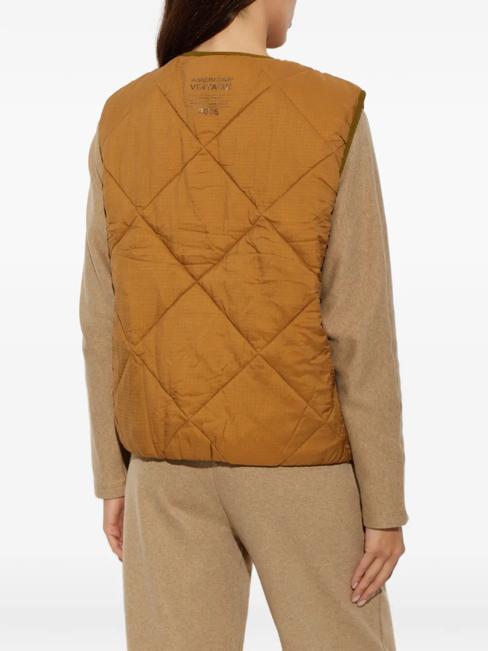 American Vintage Yupibam gewatteerde bodywarmer Bruin