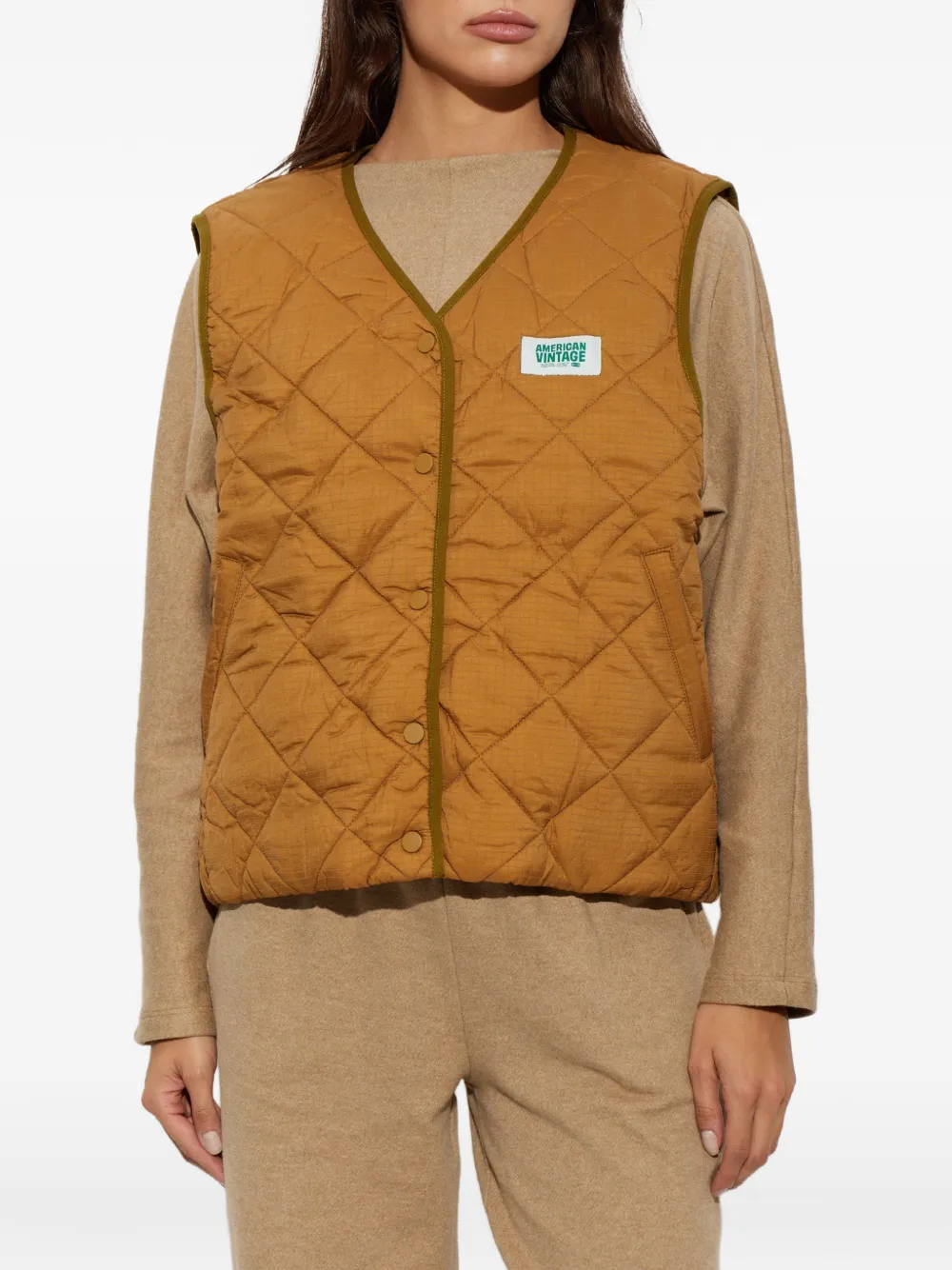 American Vintage Yupibam gewatteerde bodywarmer Bruin