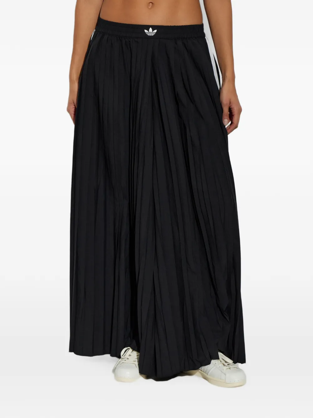 adidas Palazzo plooibroek met wijde pijpen Zwart