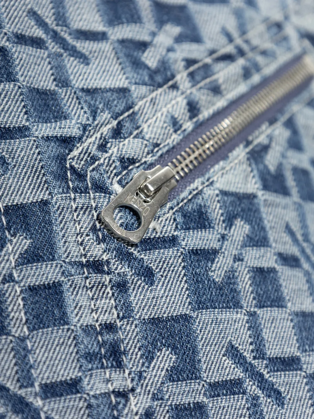 Kenzo monogram-print jacket Blauw