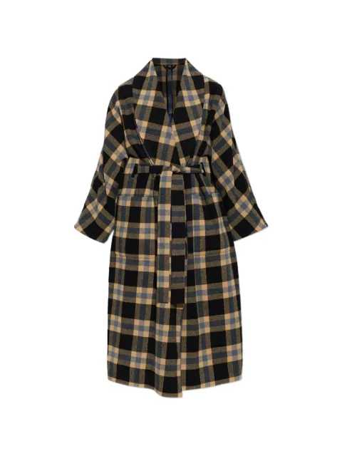 Kenzo check belted coat