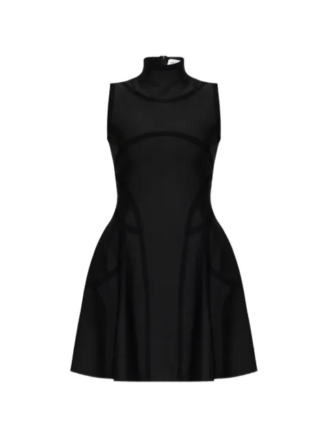 Alexander McQueen high-neck panelled mini dress