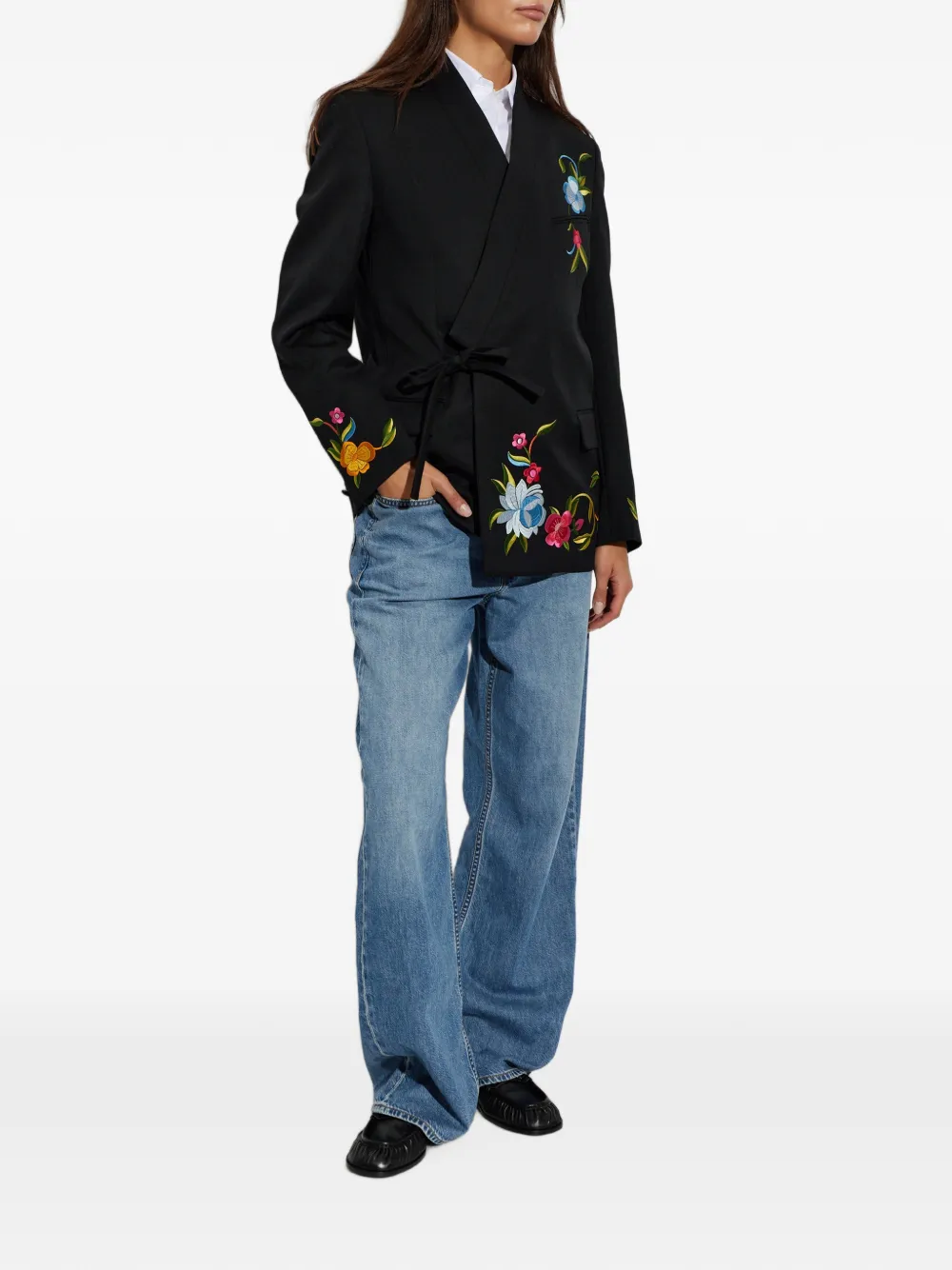 Kenzo Blazer met borduurwerk Zwart