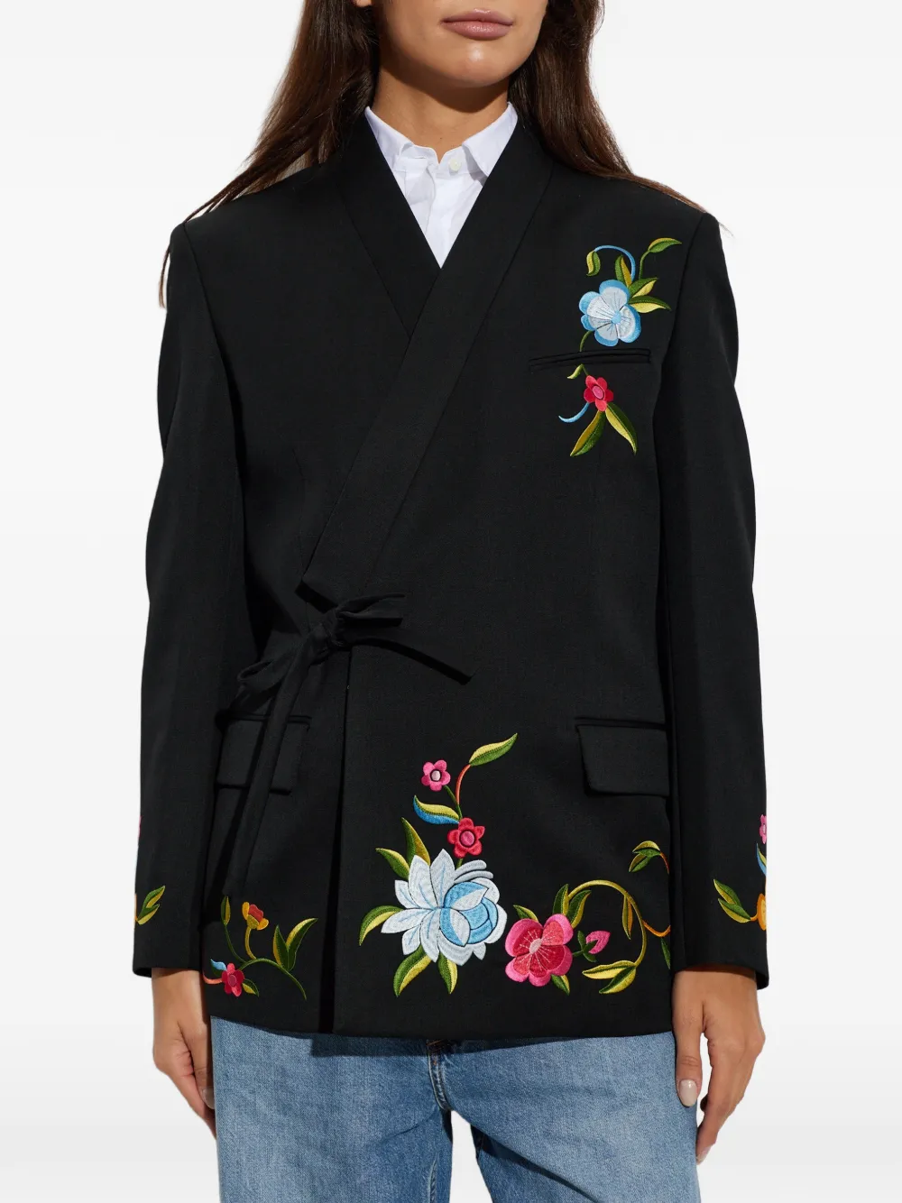 Kenzo Blazer met borduurwerk Zwart