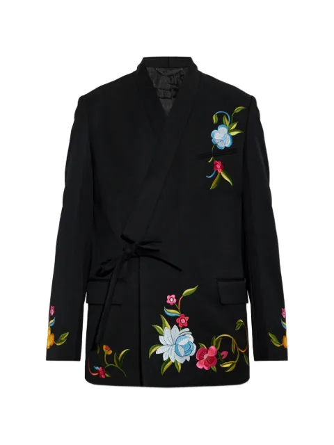 Kenzo embroidered wrap blazer
