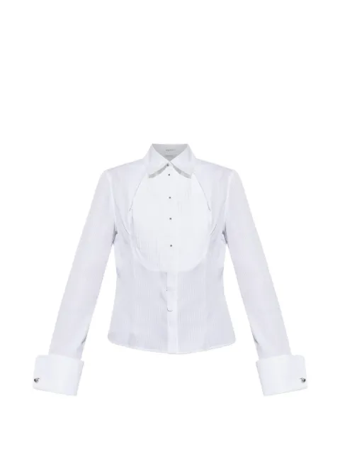 Alexander McQueen striped bib-front shirt