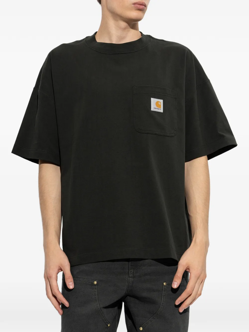 Carhartt WIP T-shirt met logopatch Zwart
