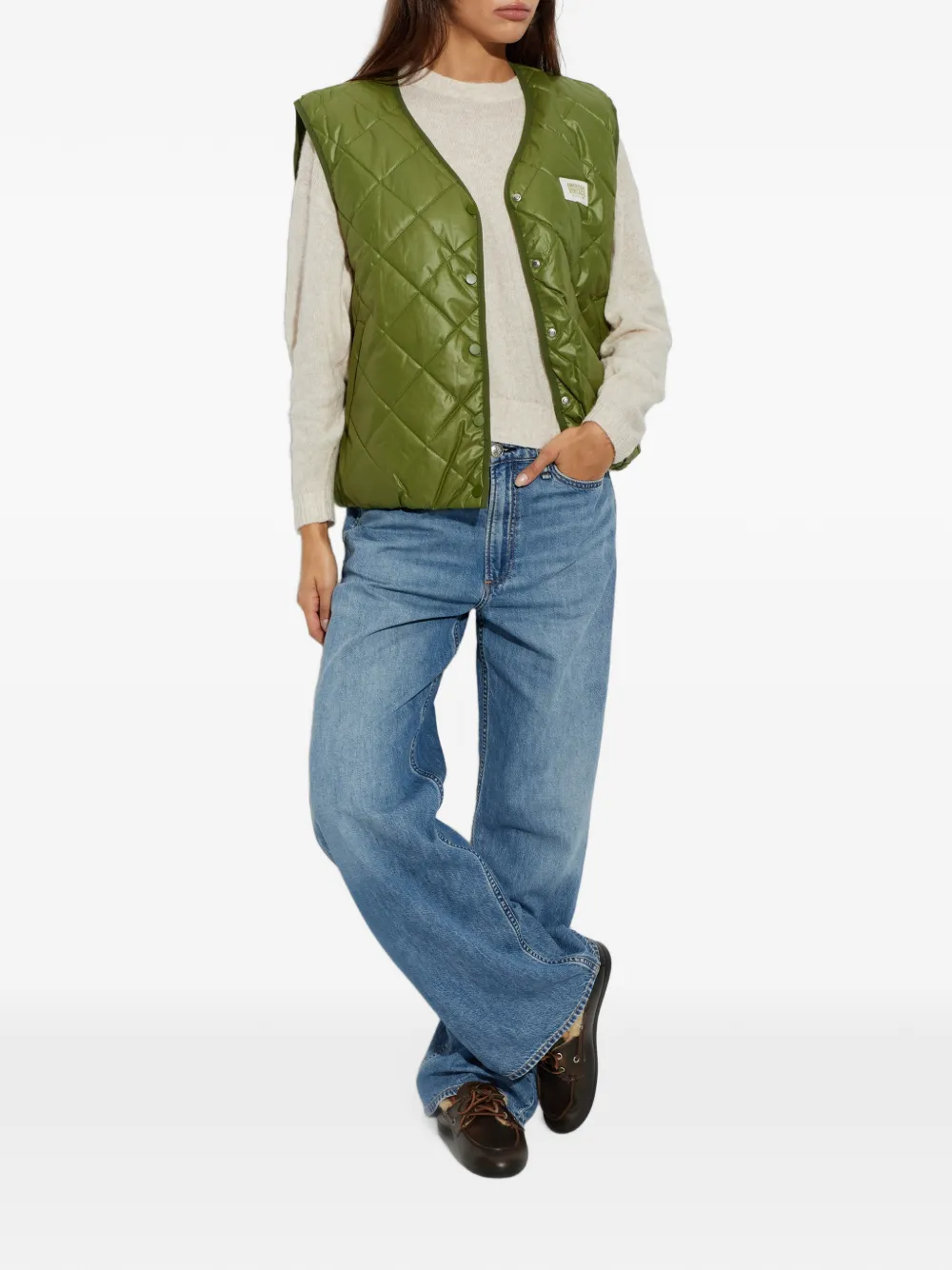 American Vintage Tovabay gewatteerde bodywarmer Groen