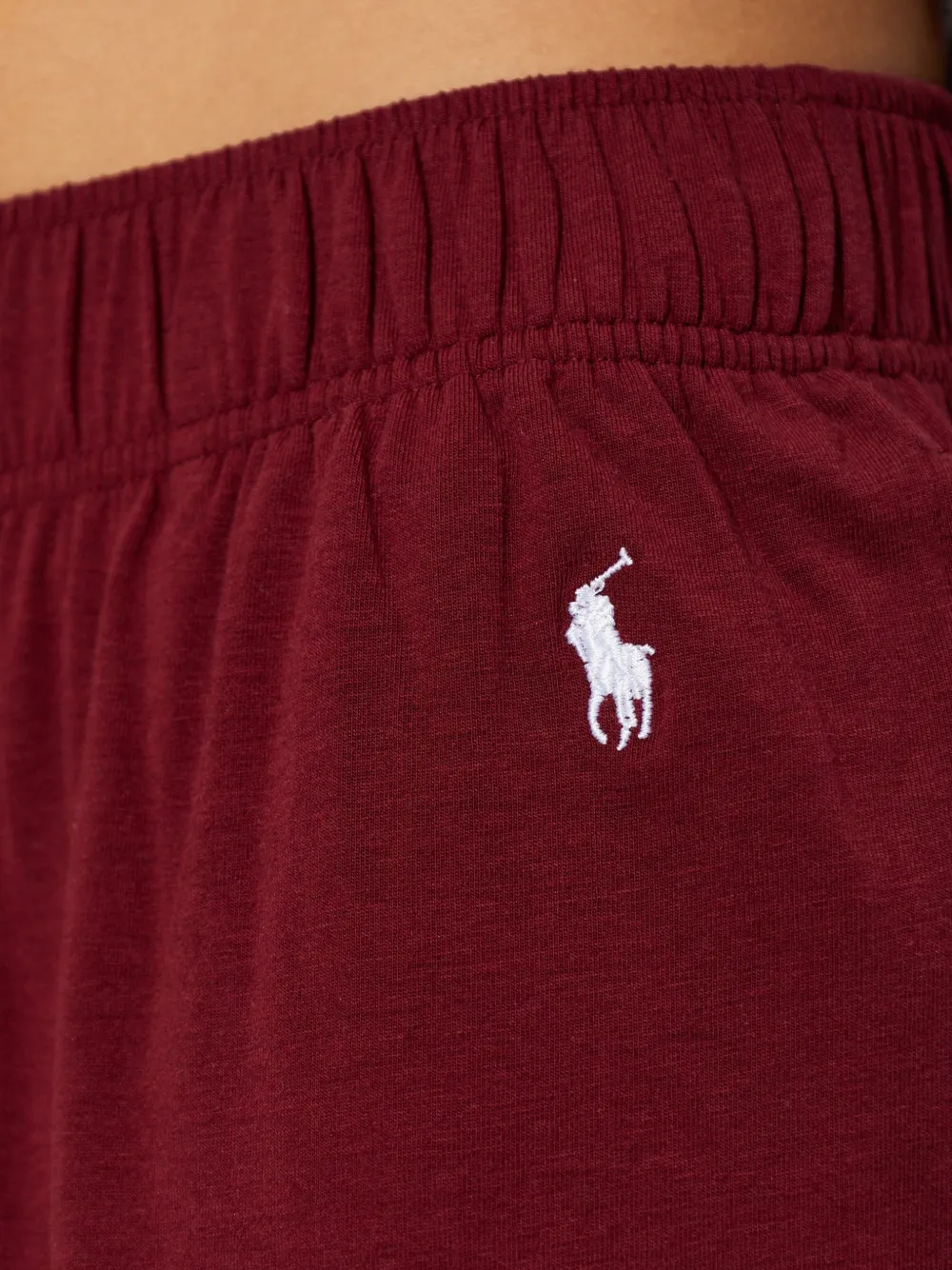 Polo Ralph Lauren Pyjama met geborduurd logo en bies Rood