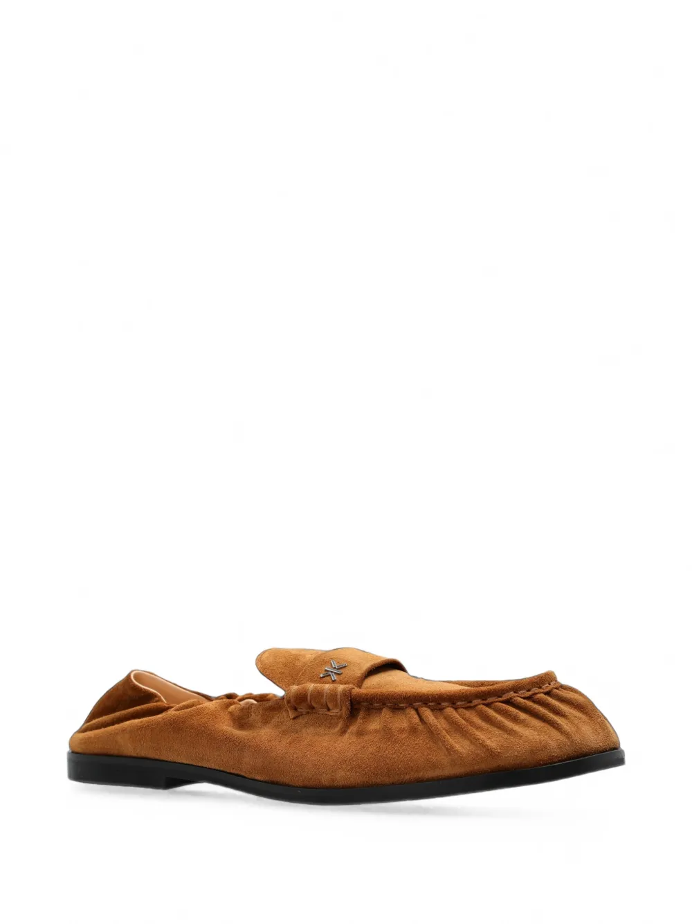 Kenzo Citygram ruched suede loafers Bruin