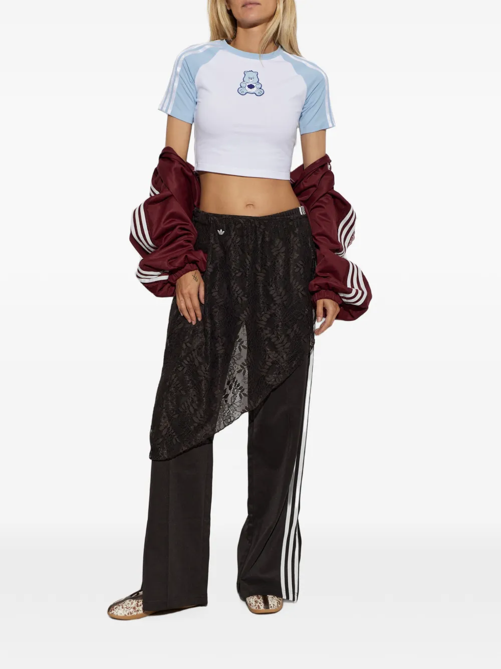 adidas x Care Bears T-shirt met raglanmouwen Wit