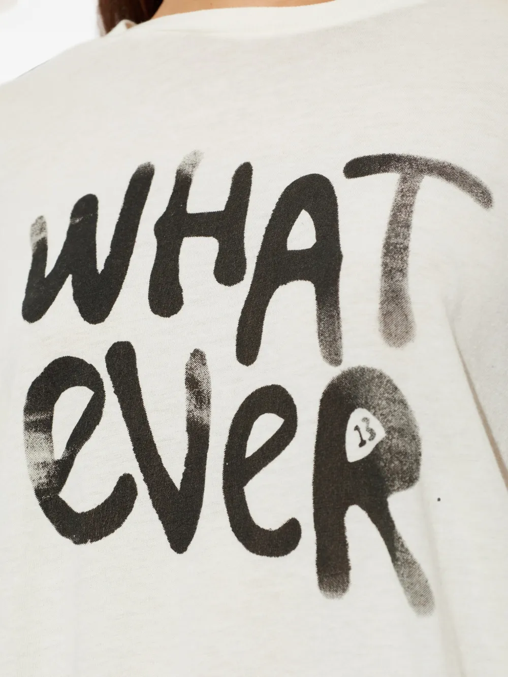 R13 T-shirt met tekst Beige