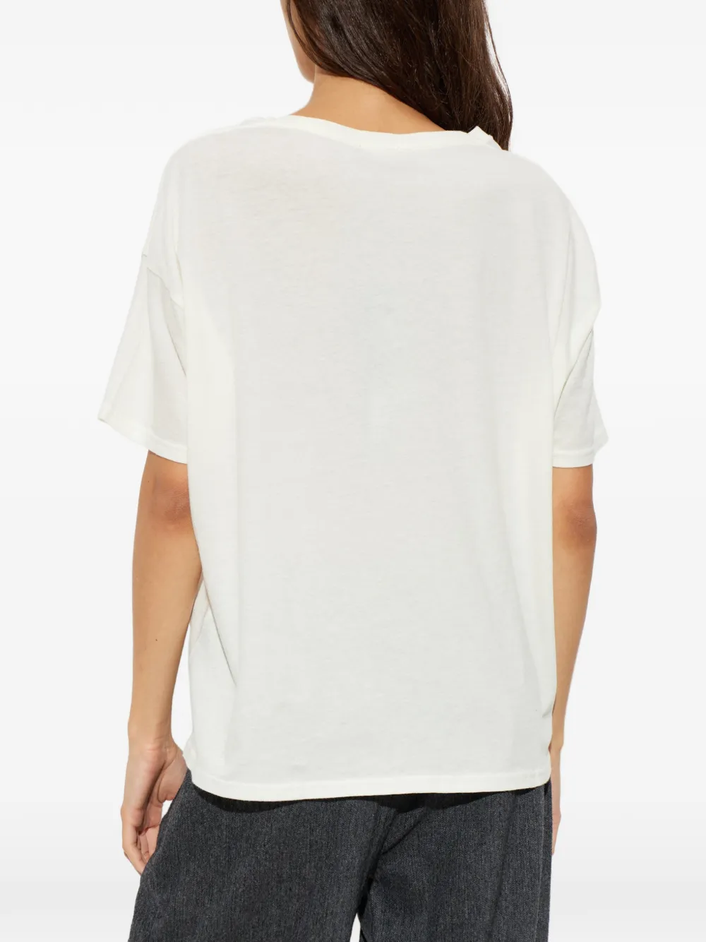 R13 T-shirt met tekst Beige