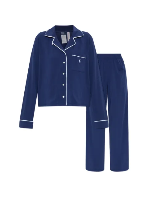 Polo Ralph Lauren logo-embroidered contrast-trim pajama