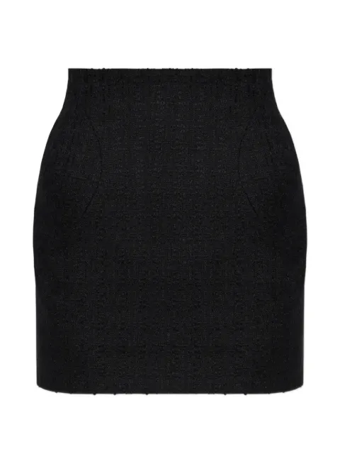 Alexander McQueen padded-hip tweed mini skirt