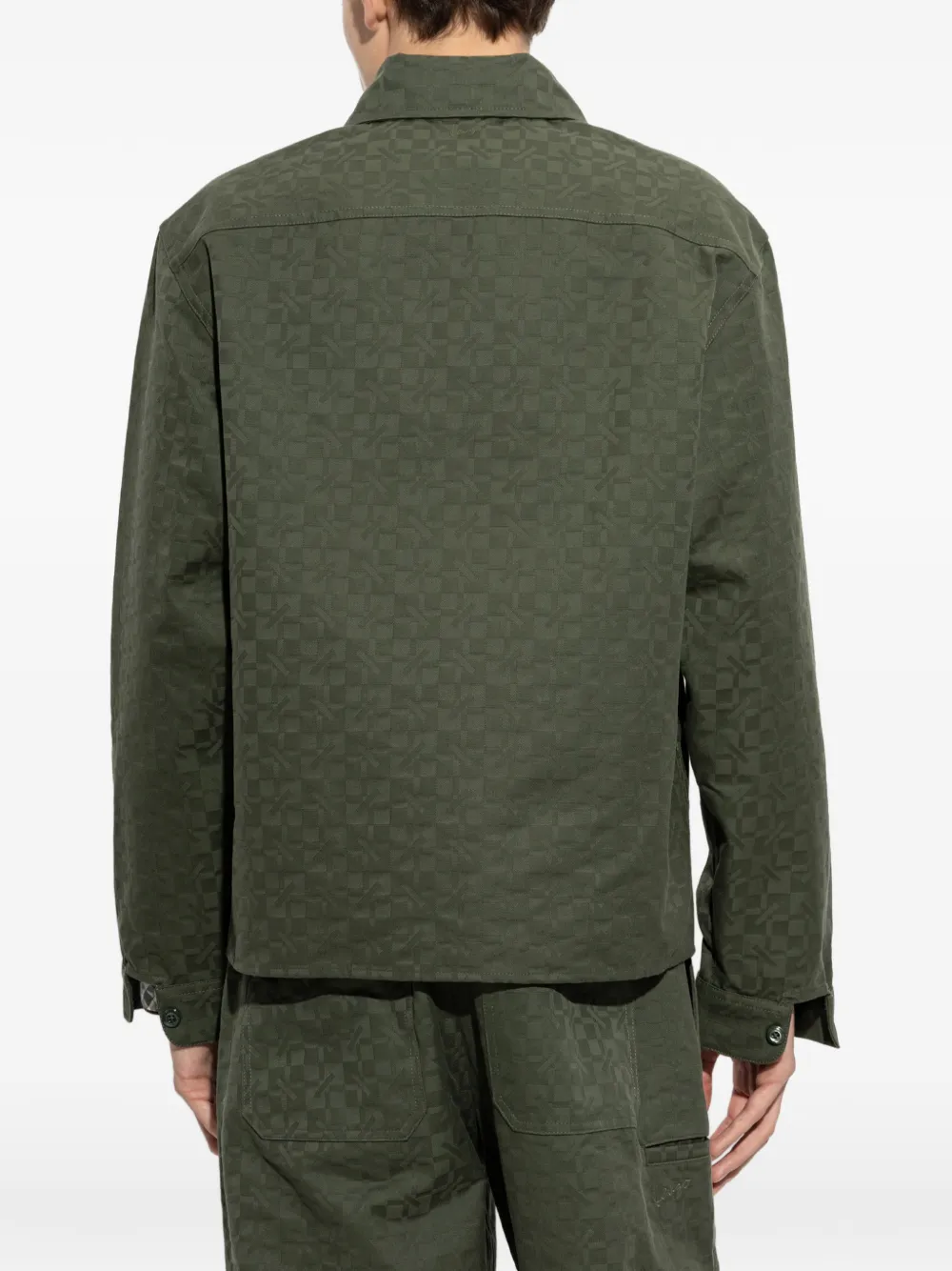 Kenzo Overhemd met monogram jacquard Groen
