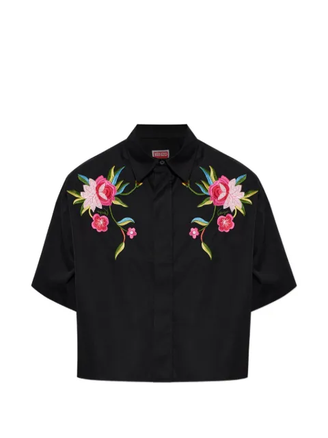 Kenzo Wildflower floral-embroidered short-sleeve shirt