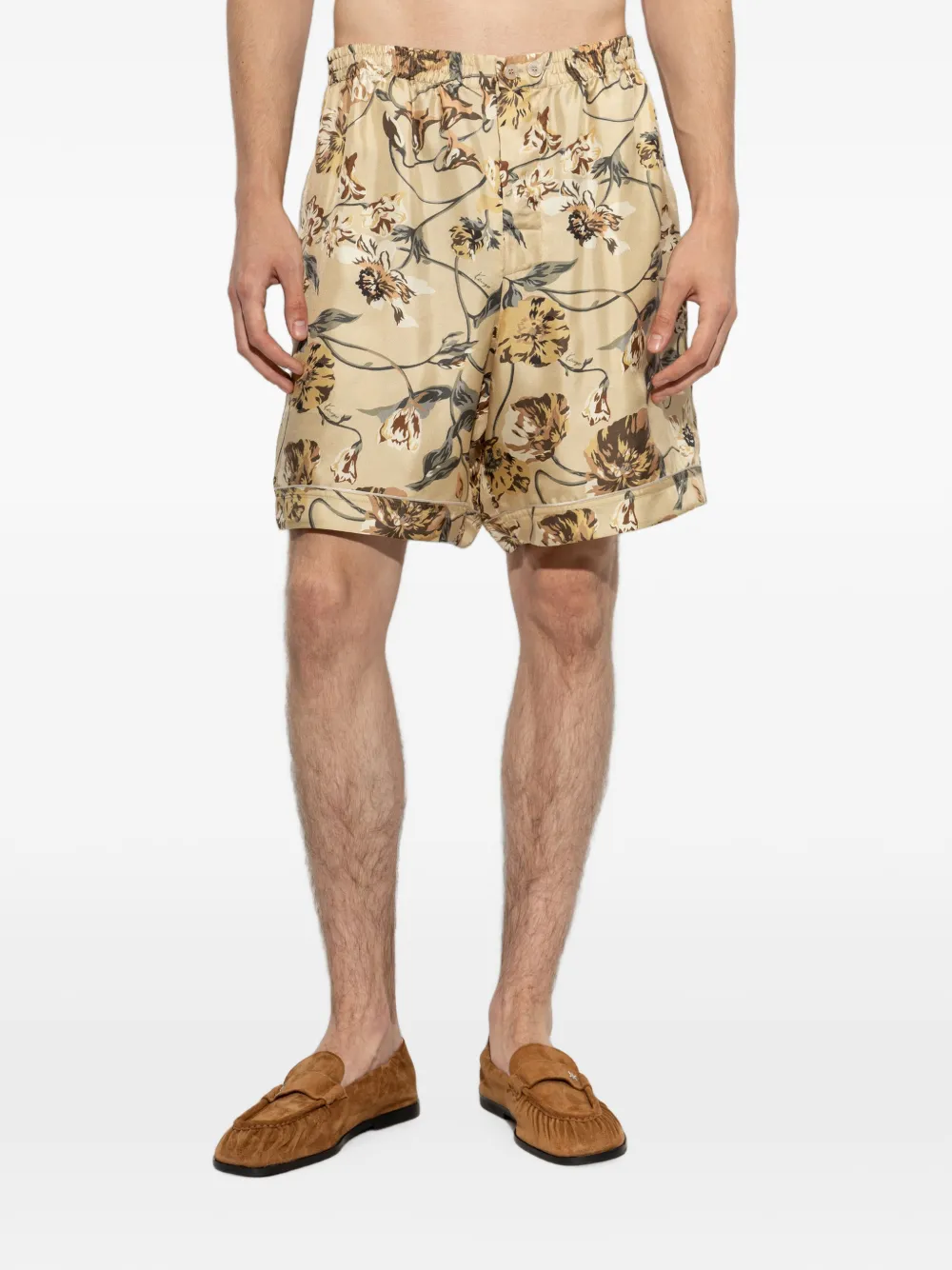 Kenzo Shorts met bloemenpatroon Beige