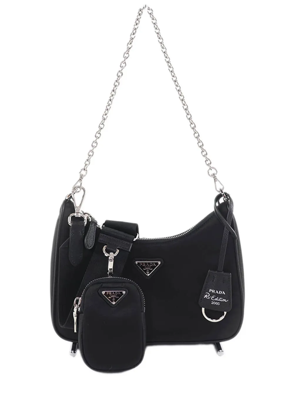 Prada Pre-Owned 2019-2026 Tessuto Re Edition 2005 satchel - Nero