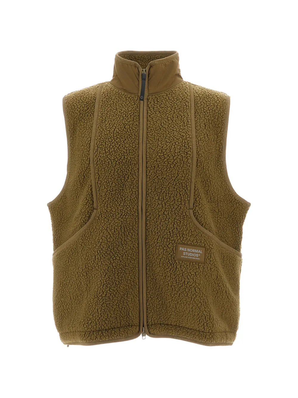 Pas Normal Studios Off-race Fleece Gilet In Green