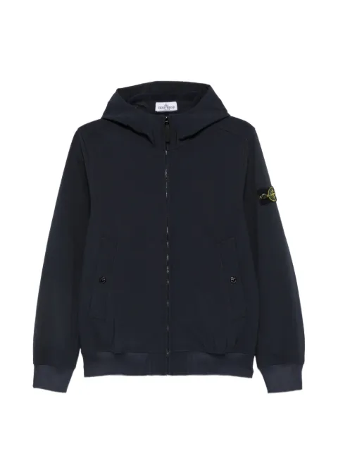 Stone Island Junior Compass-patch hooded jacket