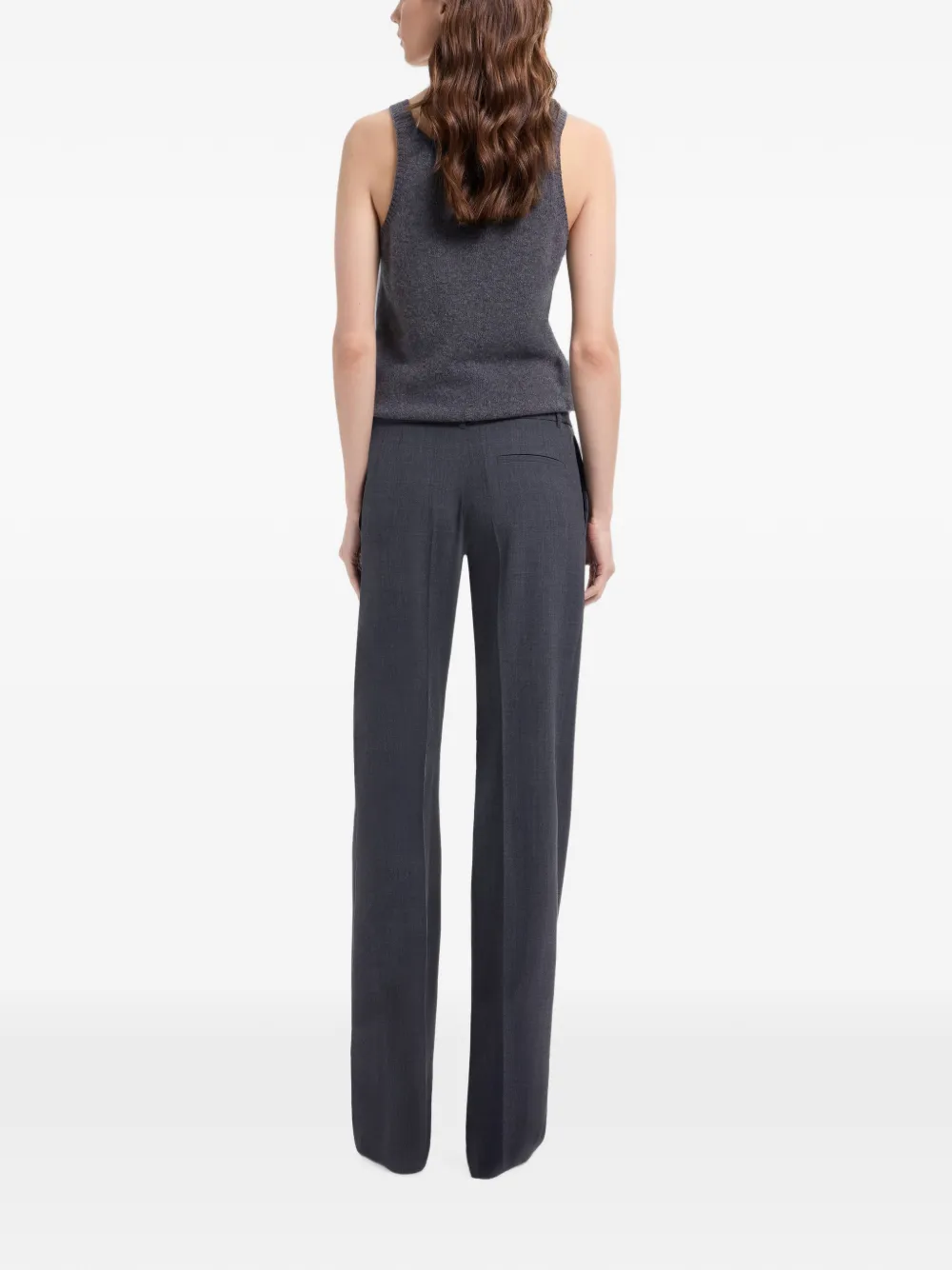 Elie Saab Gebreide top met kanten vlak Grijs