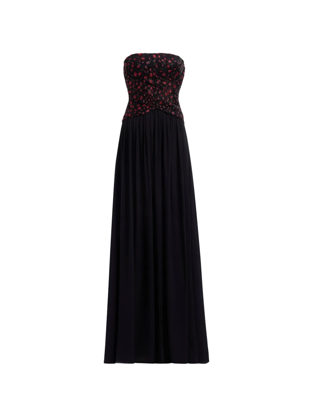 Elie Saab sequin-embroidered strapless maxi dress