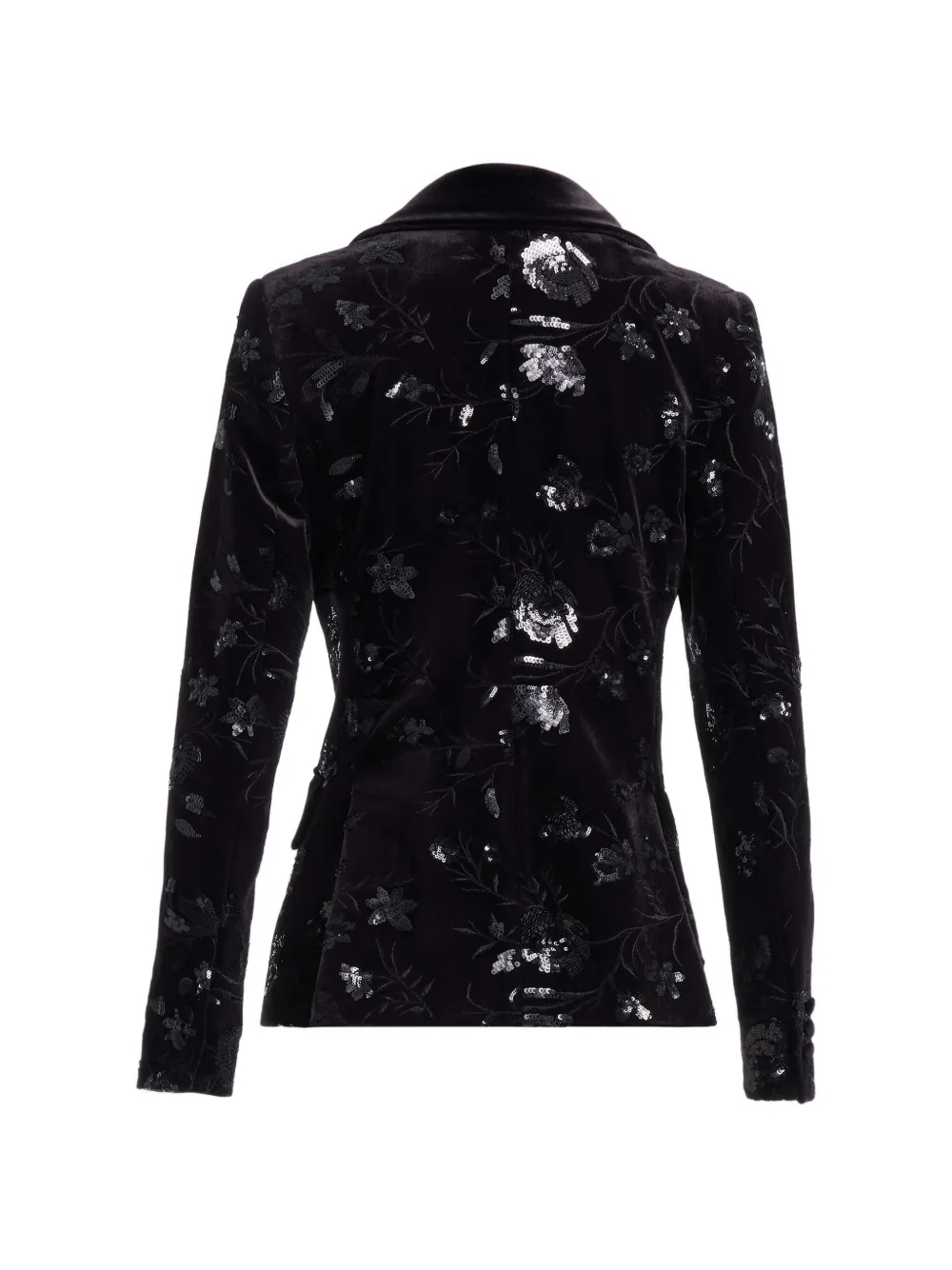 Elie Saab Blazer met geborduurde pailletten Zwart