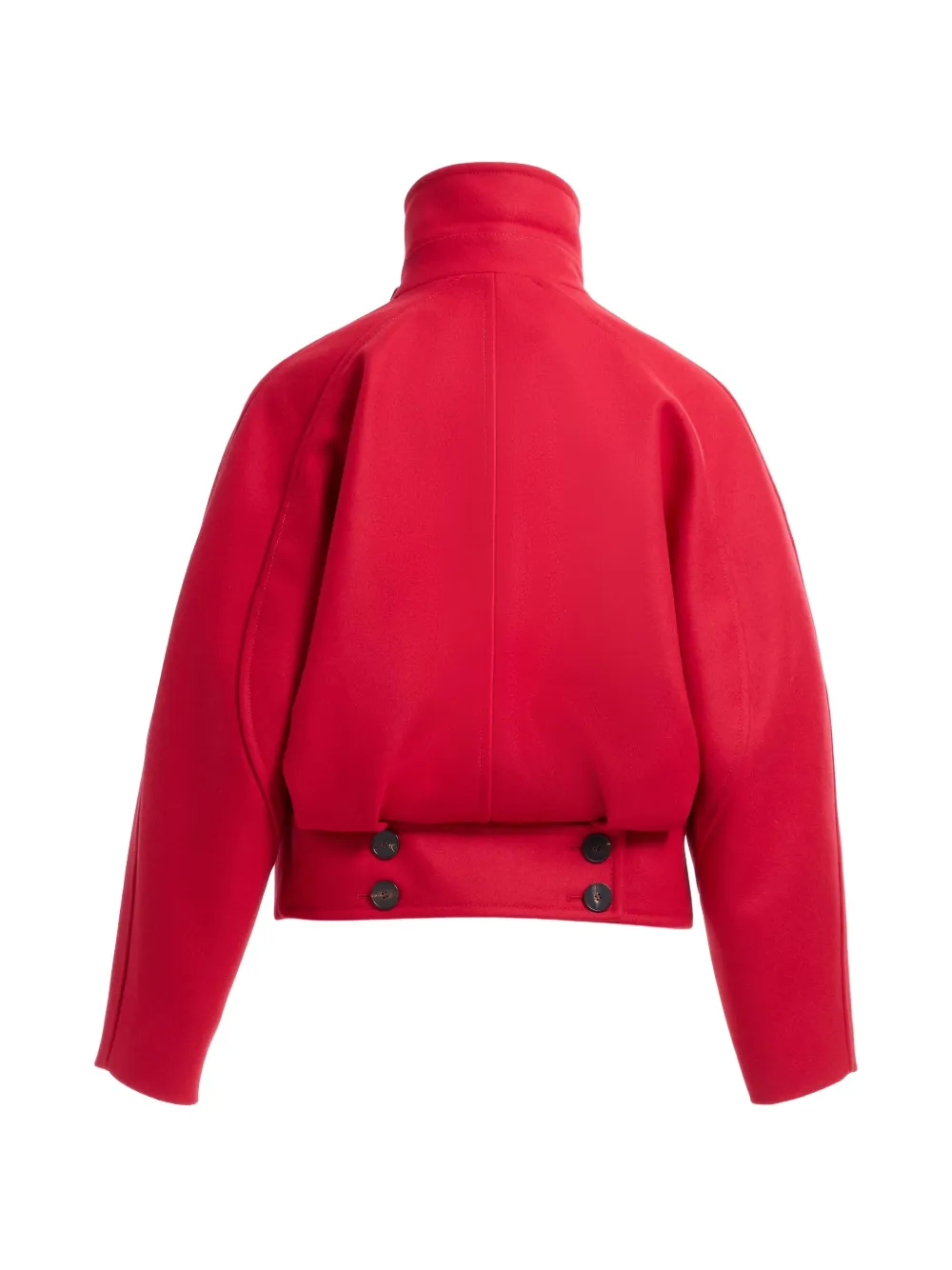 Elie Saab Cropped jack met hoge hals en dubbele rij knopen Rood