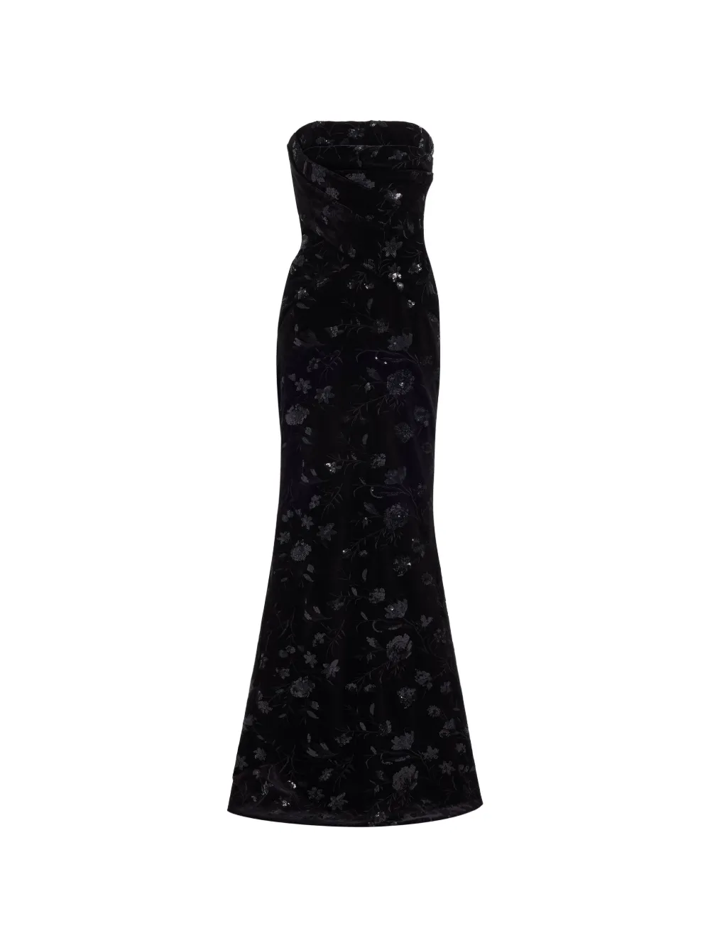 Elie Saab embroidered strapless maxi dress