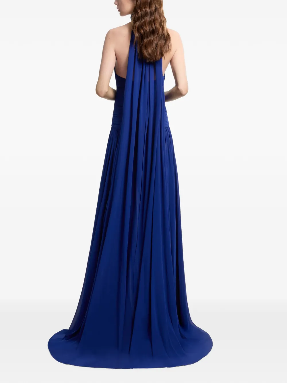 Elie Saab Gedrapeerde maxi-jurk Blauw